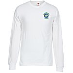 Fruit of the Loom HD LS T-Shirt - Embroidered - White