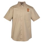 Foundation Teflon Treated Short Sleeve Cotton Shirt - Men's