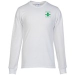 Jerzees Dri-Power 50/50 LS T-Shirt - Men's - White - Screen