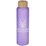 Belle Frosted Glass Bottle with Bamboo Lid - 20 oz.