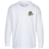 View Image 1 of 2 of Gildan Ultra Cotton LS T-Shirt- Youth- Embroidered- White