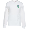 View Image 1 of 2 of Fruit of the Loom HD LS T-Shirt - Embroidered - White