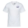 View Image 1 of 2 of Fruit of the Loom HD V-Neck Tee - Embroidered - White