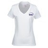 View Image 1 of 2 of Fruit of the Loom HD V-Neck Tee - Ladies' - Embroidered - White