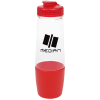 View Image 1 of 3 of PolySure Sip and Pour Water Bottle with Flip Lid - 28 oz. - Clear