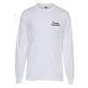 View Image 1 of 2 of Gildan Heavy Cotton LS T-Shirt - Men's - Embroidered - White