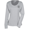 View Image 1 of 3 of Popcorn Knit Performance Long Sleeve Tee - Ladies' - Screen