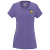 View Image 1 of 3 of Bodie Heathered Blend Tee - Ladies' - Embroidered