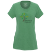 View Image 1 of 3 of Bodie Heathered Blend Tee - Ladies' - Full Colour