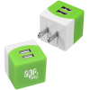 View Image 1 of 2 of Dual USB Folding Wall Charger