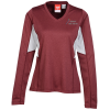 View Image 1 of 3 of Excel Performance Long Sleeve Warm Up Shirt - Ladies' - Embroidered
