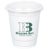 View Image 1 of 2 of Economy White Plastic Cup with Straw Slotted Lid - 12 oz.