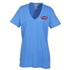 View Image 1 of 3 of Sarek Lightweight Blend V-Neck Tee - Ladies' - Embroidered