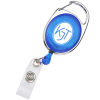 View Image 1 of 3 of Clip-On Retractable Badge Holder with Slide Clip - Translucent