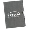 View Image 1 of 4 of Linen Cover Spiral Notebook with Stylus Pen