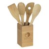 View Image 1 of 2 of Bamboo 4-Piece Kitchen Tool Set in Canister