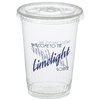 View Image 1 of 2 of Compostable Clear Cup with Straw Slotted Lid - 10 oz.