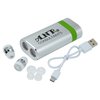 View Image 1 of 7 of Colour Wrap Power Bank with True Wireless Ear Buds