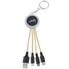 View Image 1 of 6 of Colour Changing Light-Up Logo Charging Cable Keychain