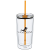 View Image 1 of 4 of Glass Tumbler with Straw - 20 oz.