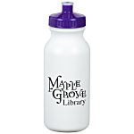Value Sport Bottle with Push Pull Lid - 20 oz. - White