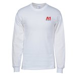 Gildan Ultra Cotton LS T-Shirt - Embroidered - White