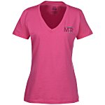 Fruit of the Loom HD V-Neck Tee - Ladies' - Embroidered - Colours