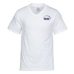 Fruit of the Loom HD V-Neck Tee - Embroidered - White