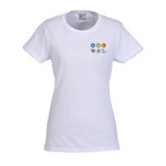 Gildan Heavy Cotton T-Shirt - Ladies' - Embroidered - White