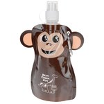 Paws and Claws Foldable Bottle - 12 oz. - Monkey