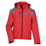 Contrasting Colour Hooded Soft Shell Jacket - Men's