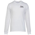 Jerzees Dri-Power 50/50 LS T-Shirt - Men's - White - Embroidered