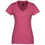 M&O Fine Blend V-Neck T-Shirt - Ladies' - Embroidered