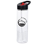 Clear Impact Twist Water Bottle with Two-Tone Flip Straw Lid - 24 oz.