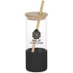 Shanti Glass Tumbler with Bamboo Lid and Straw - 17 oz. - 24 hr