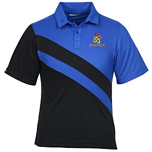 4imprint.ca: Diagonal Stripe Performance Polo - Men's