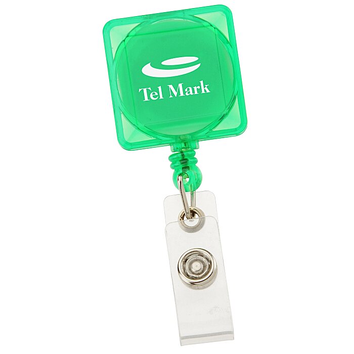 4imprint.ca Square Retractable Badge Holder with Alligator Clip