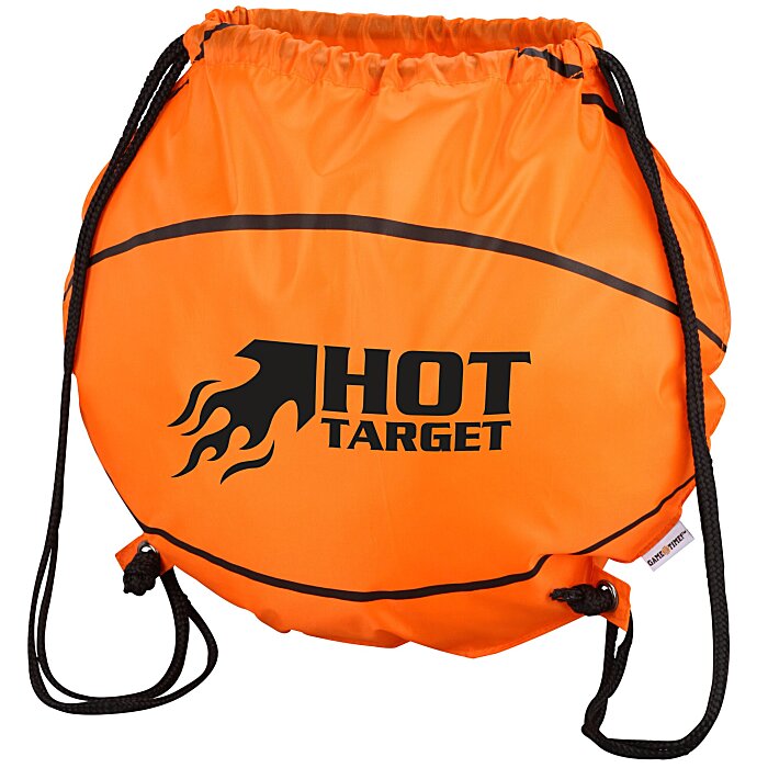 4imprint.ca Game Time! Basketball Drawstring Backpack C114806BK
