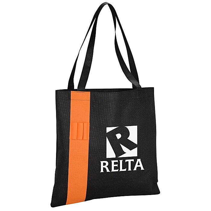 market stripe logo medium tote