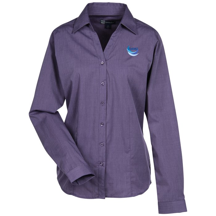 4imprint.ca: Stain Release Cross Weave Shirt - Ladies' C122985-L