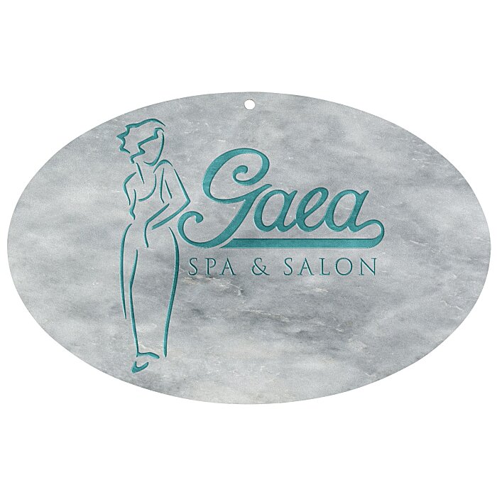 4imprint.ca Indoor Wood Sign Oval 11" x 17" C123459OV1117