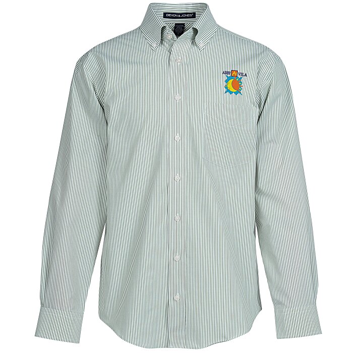 4imprint.ca: Crown Collection Banker Stripe Shirt - Men's C130166-M