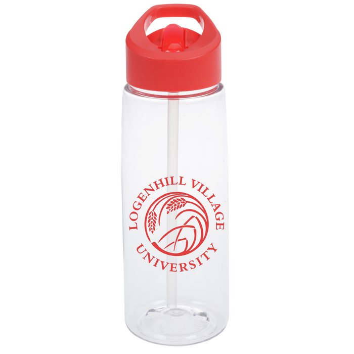 4imprint.ca Clear Impact Flair Bottle with Flip Straw Lid 26 oz. C132728CFS