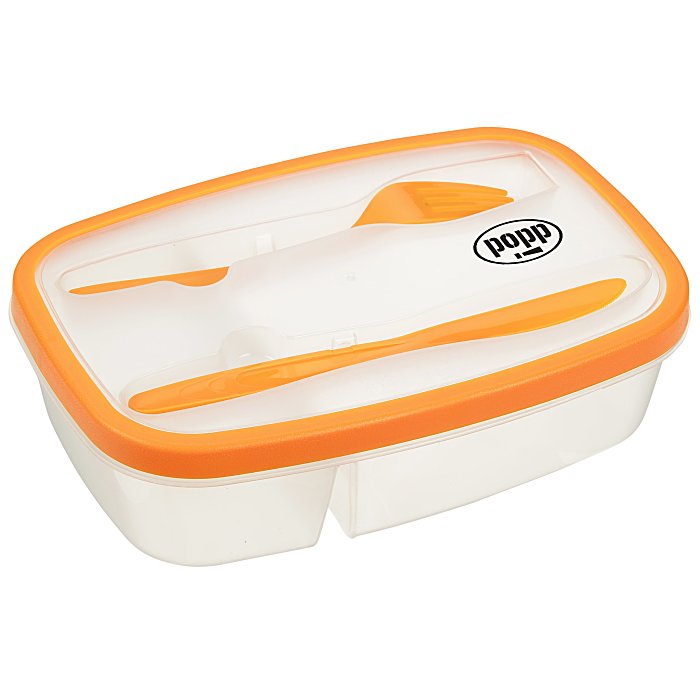 4imprint.ca Food Container with Knife and Fork C133513