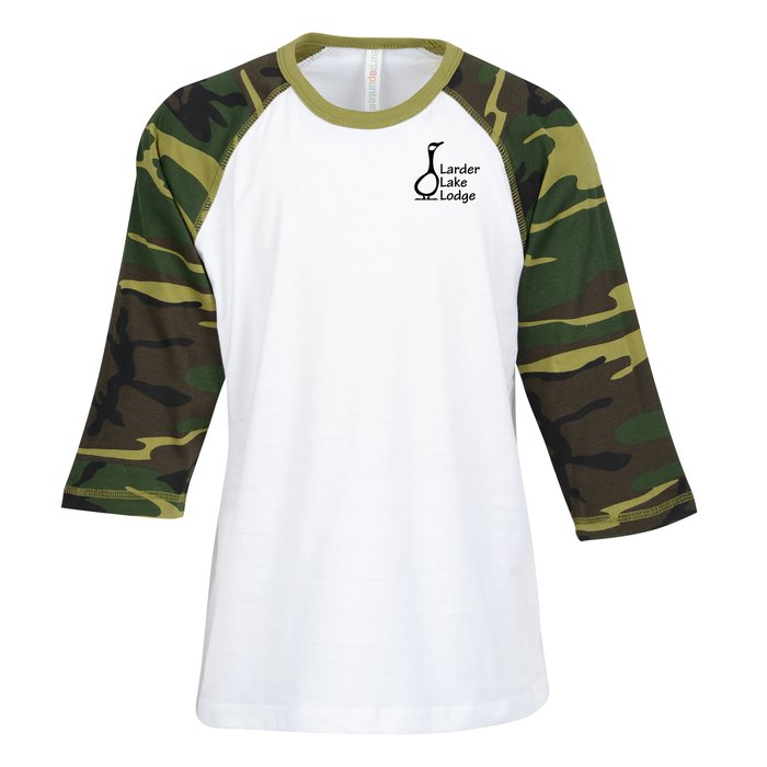 4imprint.ca Euro Spun Cotton Baseball Tee Youth Camo Screen