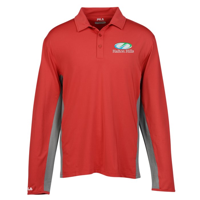 fila long sleeve polo shirt