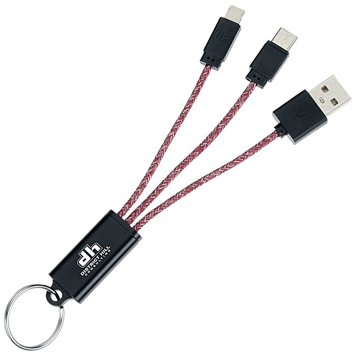 4imprint.ca Ridge Line Charging Cable Keychain C139674