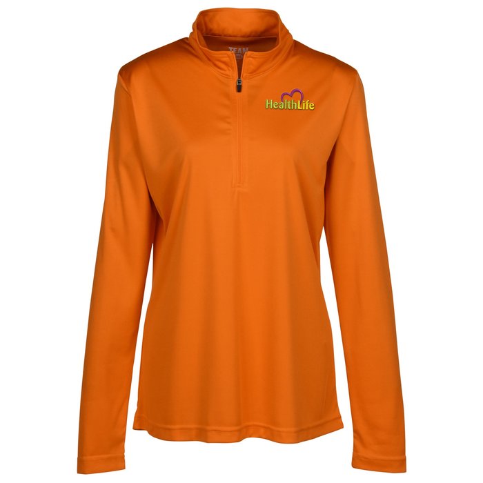 Vantage Apparel Women's Collegiate Micro Mesh 1/4 Zip Pullover - Team Color Performance Sweater