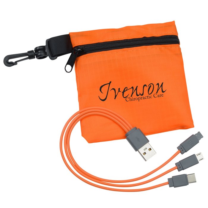 4imprint.ca: Ripstop Pouch with 3-in-1 Charging Cable C143680