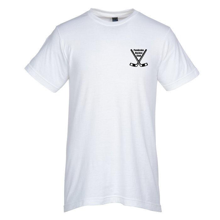 4imprint.ca: M&O Fine Jersey T-Shirt - Men's - White - Screen C143380-M-W-S